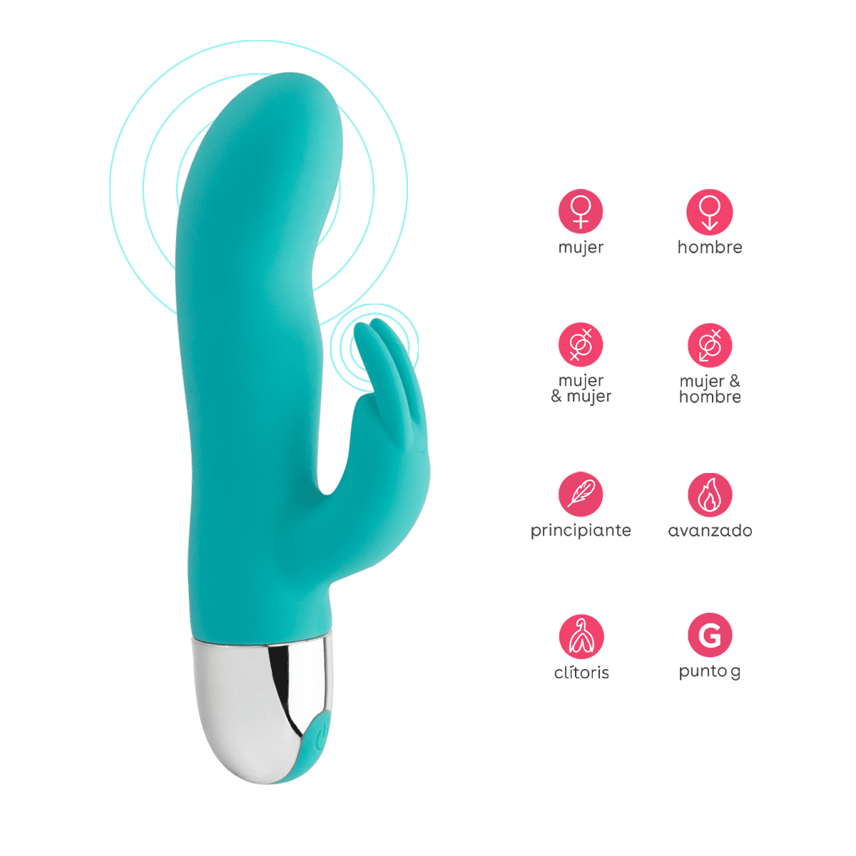 Vibrador CHERISH Bonni doble estimulación al clítoris y zona G